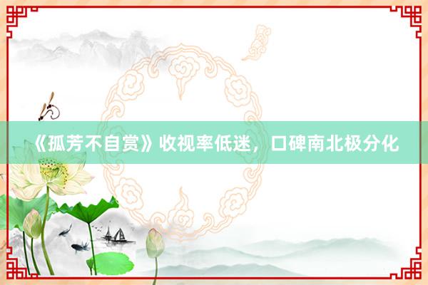 《孤芳不自赏》收视率低迷，口碑南北极分化