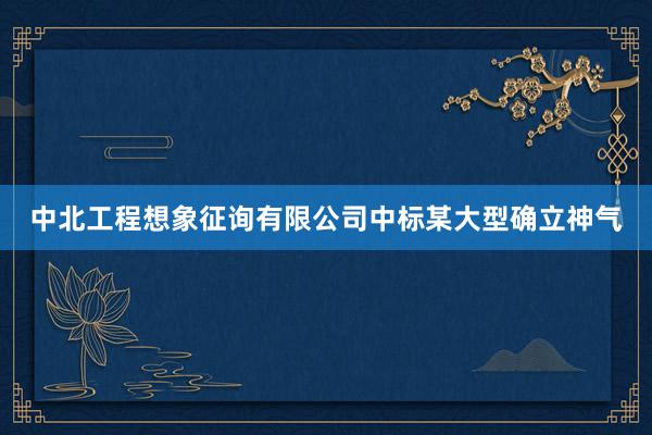 中北工程想象征询有限公司中标某大型确立神气